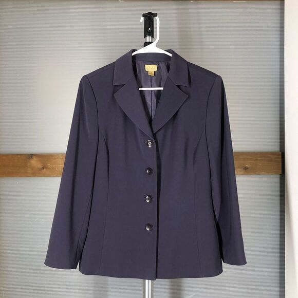 Sz 12- Nordstrom Caslon Skirt Suit Set: Blazer +‎ 2 Skirts Purple Beige Career - Picture 3 of 10